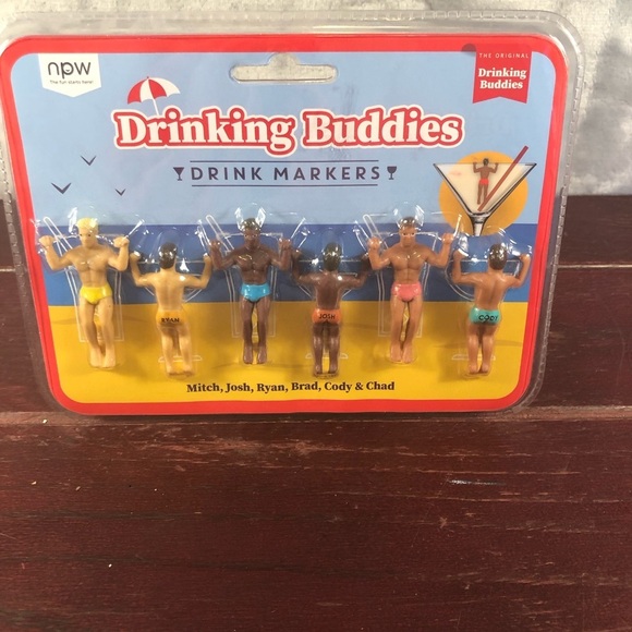 Drink Markers, 6 drinking buddies with names on the swimsuits - NWT - Picture 1 of 4